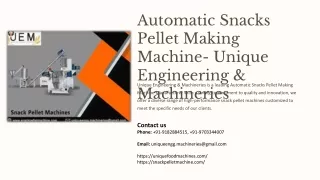 Automatic Snacks Pellet Making Machine, Best Automatic Snacks Pellet Making Mach