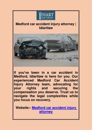 Medford car accident injury attorney