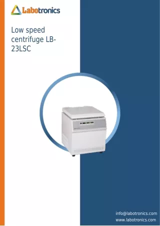 low speed centrifuge lb 23lsc