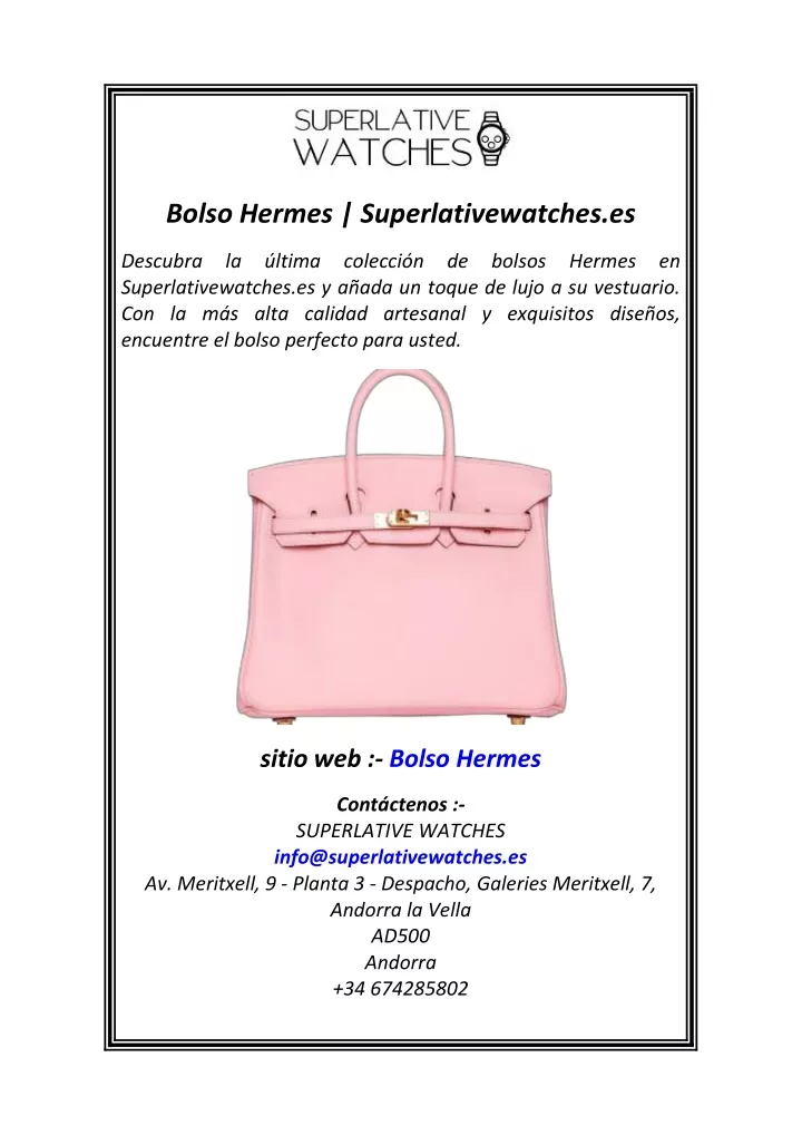 bolso hermes superlativewatches es