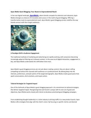 apzo media guest blogging your route