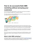 How to do successful bulk SMS marketing without annoying your customers - slide 1