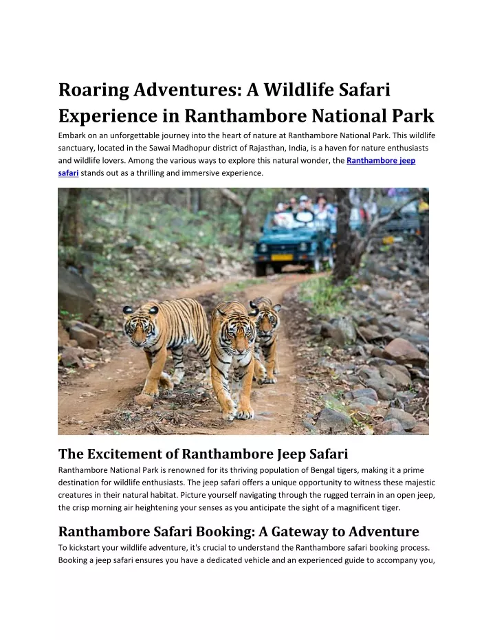 roaring adventures a wildlife safari experience