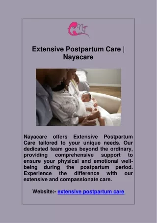 extensive postpartum care