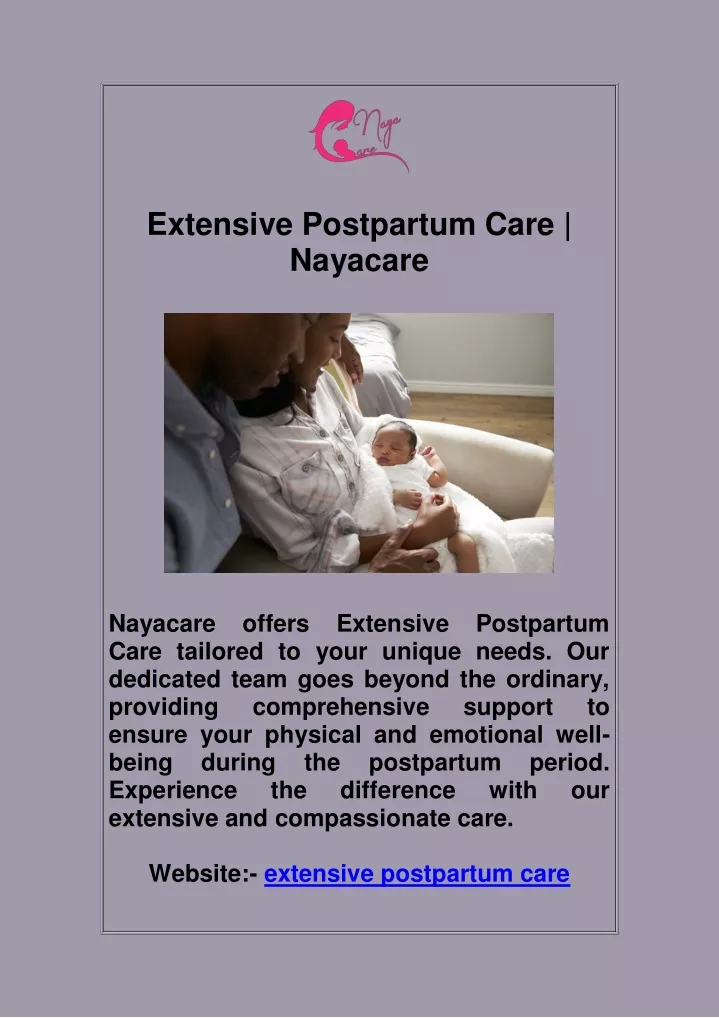 extensive postpartum care nayacare