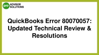 quickbooks error 80070057 updated technical