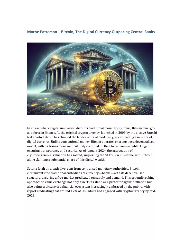morne patterson bitcoin the digital currency
