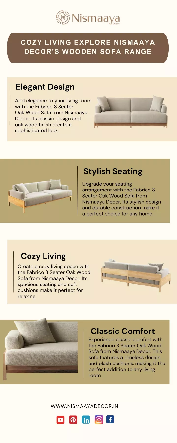 cozy living explore nismaaya decor s wooden sofa