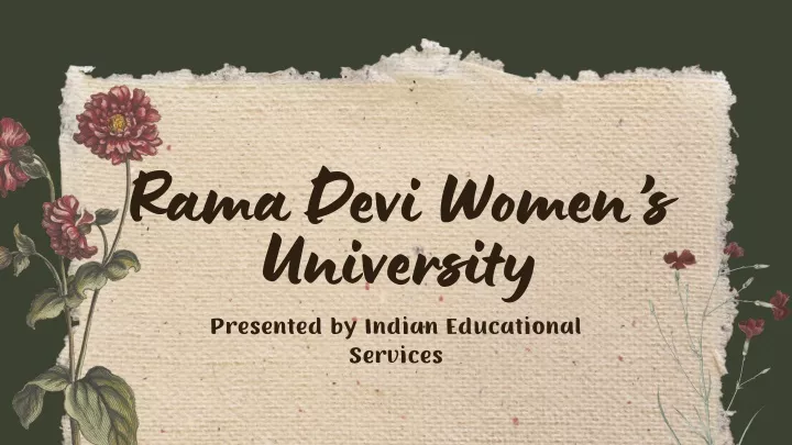 rama devi women s university presented by indian