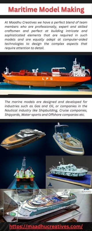 Maritime Model Making Services by Maadhu Creatives