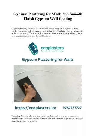 Gypsum Plaster in Coimbatore | Gypsum Plaster Contractors Coimbatore