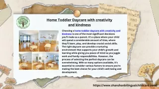Creative Care : Home Toddler Daycare with creativity and kindness