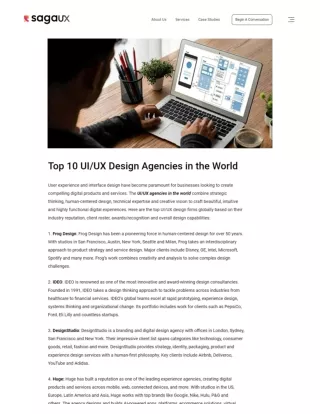 Top 10 UI/UX Design Agencies in the World