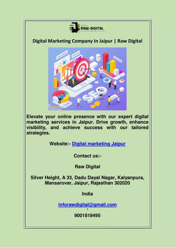 digital marketing company in jaipur raw digital