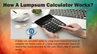 How A Lumpsum Calculator Works?