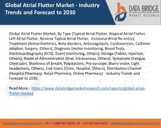 global atrial flutter market industry trends