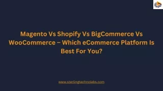 Magento Vs Shopify Vs BigCommerce Vs WooCommerce – Which eCommerce Platform Is Best For You
