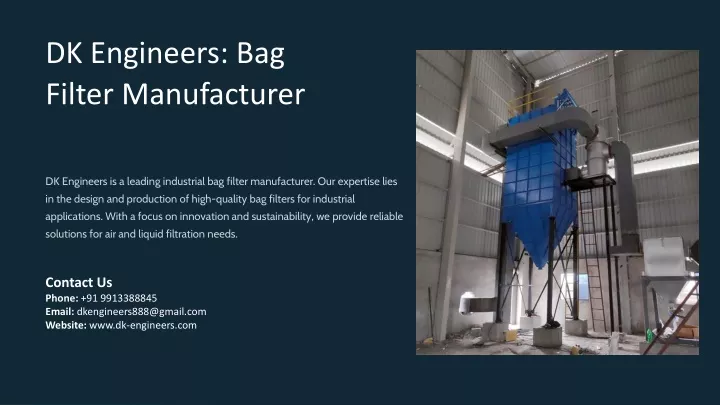 dk engineers bag filter manufacturer