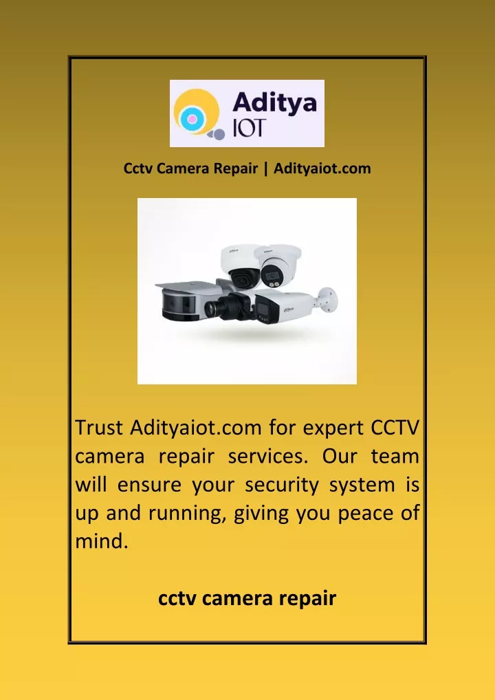 cctv camera repair adityaiot com