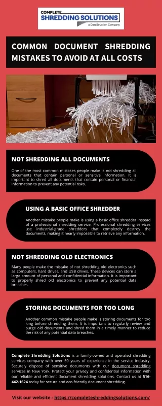 Common Document Shredding Mistakes to Avoid at All Costs