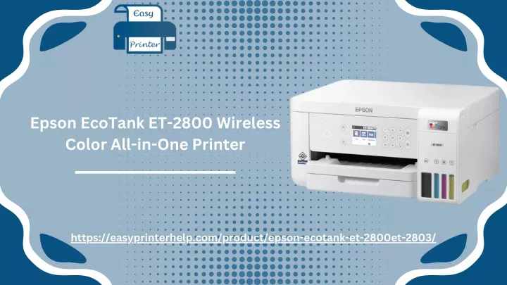 epson ecotank et 2800 wireless color