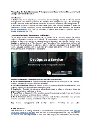 "Navigating the Digital Landscape: A Comprehensive Guide to Server Management an
