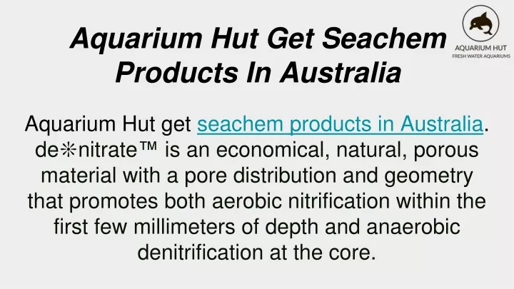 aquarium hut get seachem products in australia