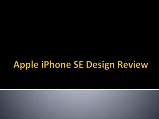 apple iphone se design review