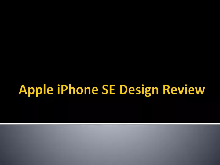 apple iphone se design review