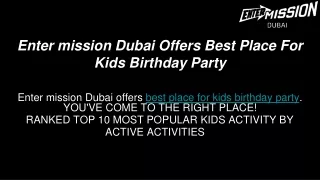 Enter Mission Dubai