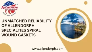 Allendorph Specialties Spiral Wound Gaskets for Unmatched Performance