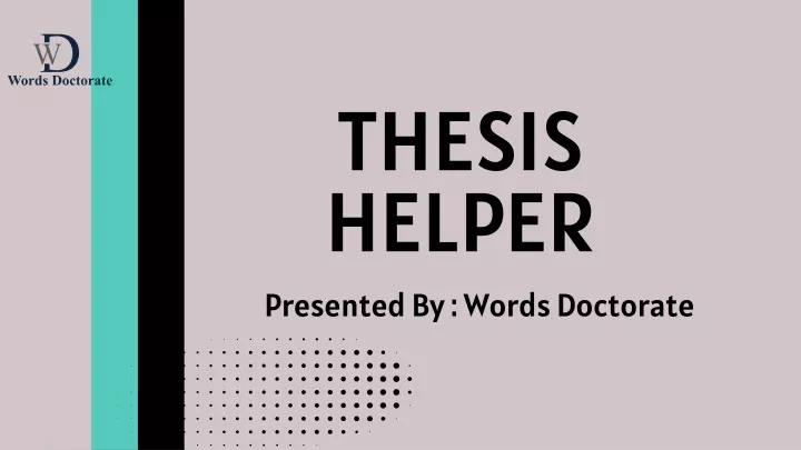 thesis helper