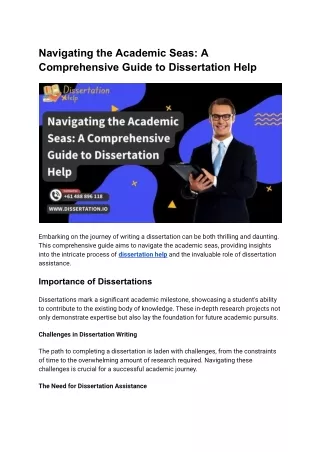 Navigating the Academic Seas_ A Comprehensive Guide to Dissertation Help