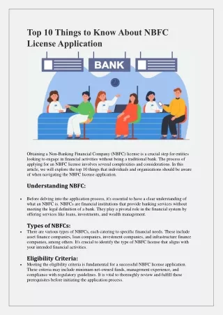 Top 10 Things to Know About NBFC License Application