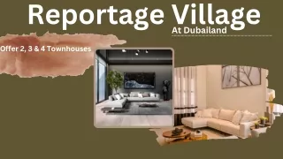 Reportage Village townhouses At Dubailand by Reportage E-Brochure