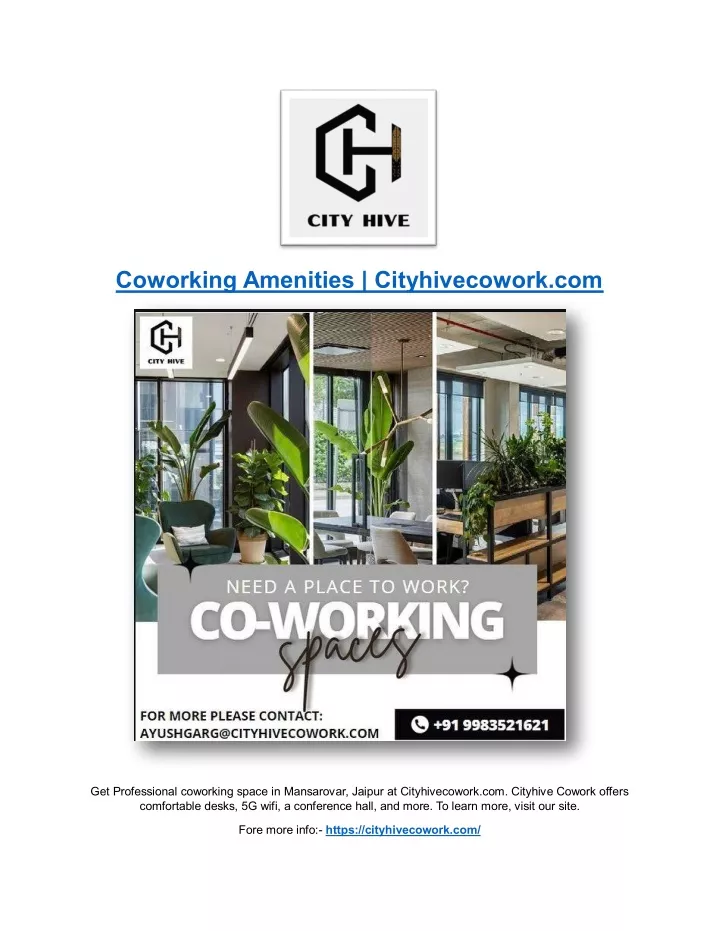 coworking amenities cityhivecowork com