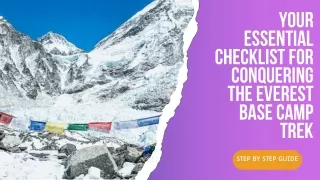 Step-by-Step Your Essential Checklist for Conquering the Everest Base Camp Trek