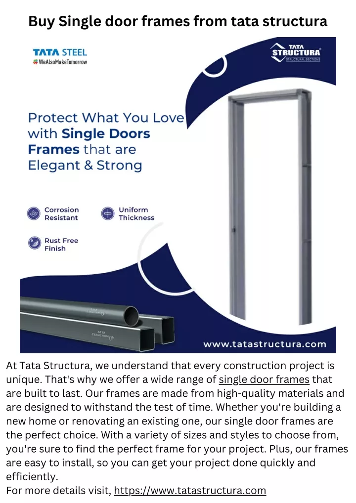 buy single door frames from tata structura