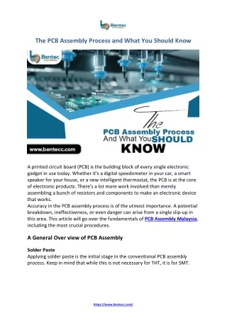 The PCB Assembly Process and What You Should Know