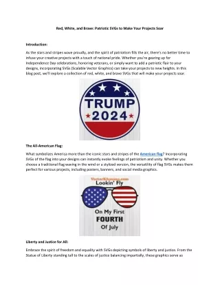 red white and brave patriotic svgs to make your