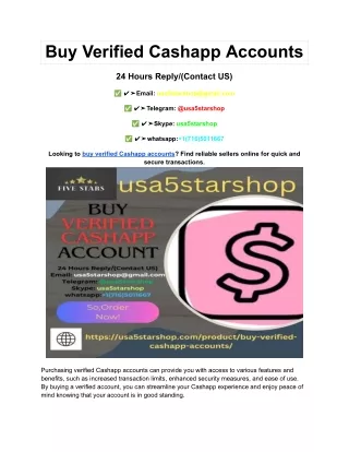 Buy Verified Cashapp Accounts