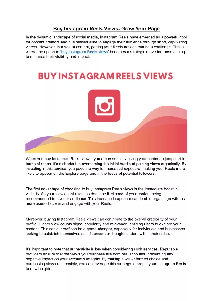 buy instagram reels views grow your page