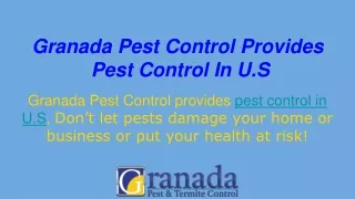 Granada Pest Control