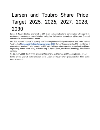 larsen and toubro share price target 2025 2026