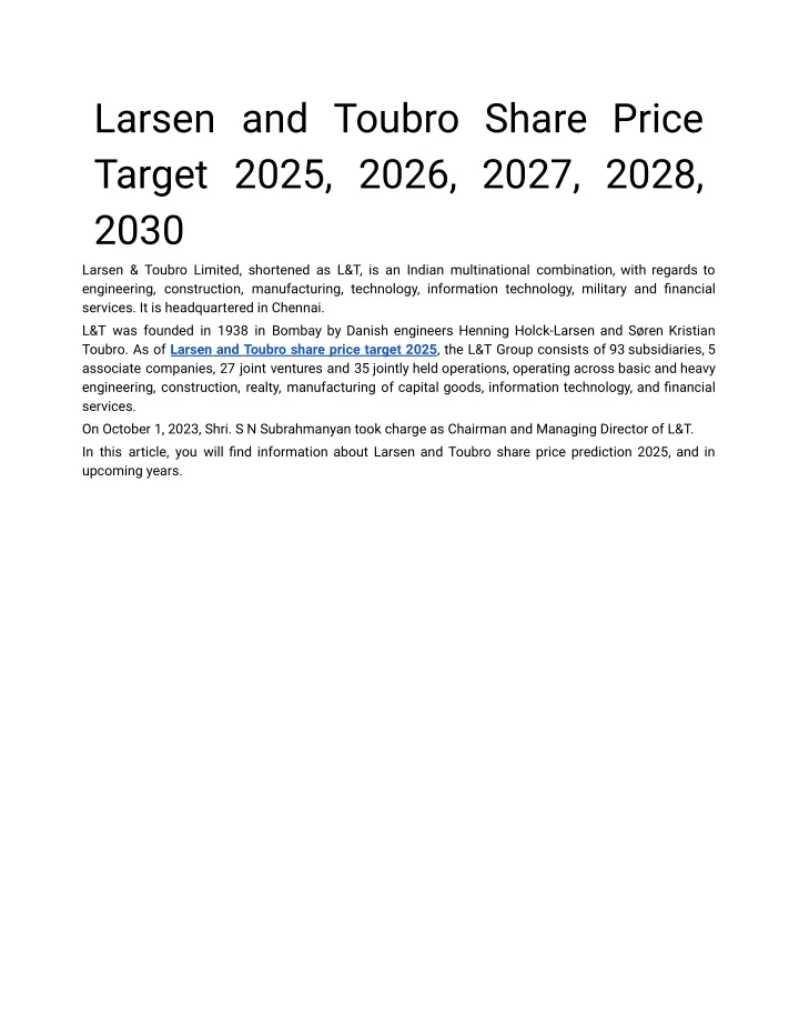 larsen and toubro share price target 2025 2026
