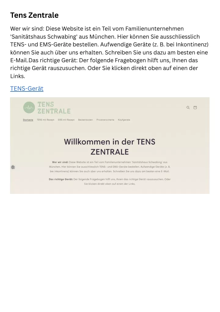 tens zentrale