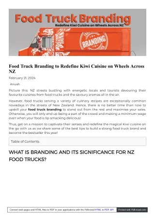 Elevate Your Food Truck Business with Creative Branding | Logo Design New Zealan