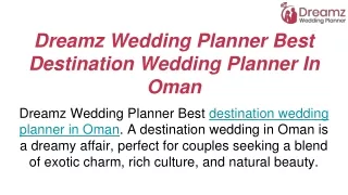 Dreamz Wedding Planner
