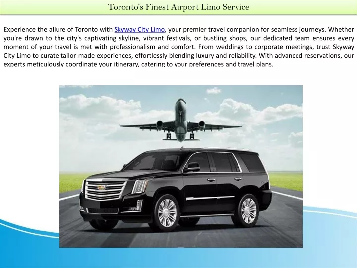 toronto s finest airport limo service