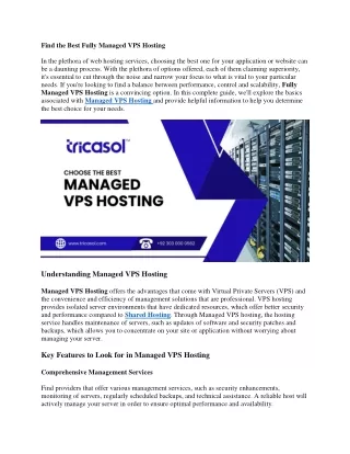 find the best fully managed vps hosting